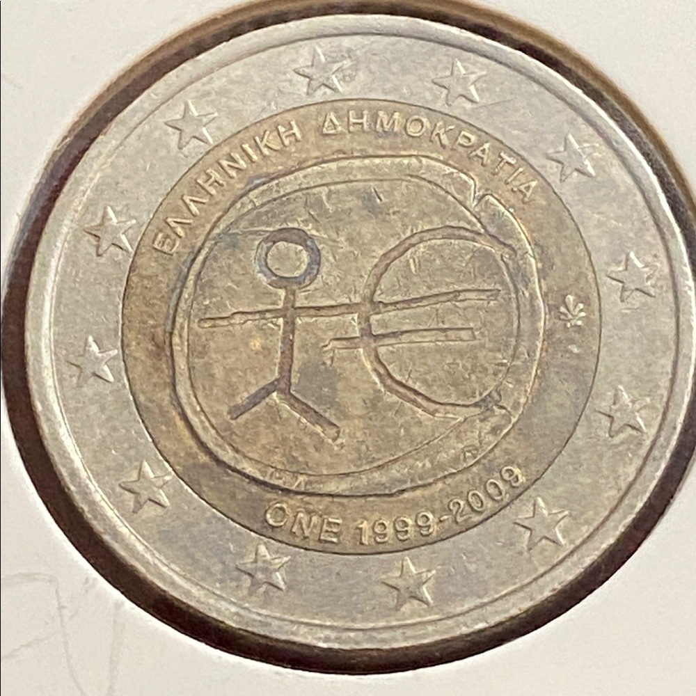 2009 Greek Commemorative 2 Euro Coin